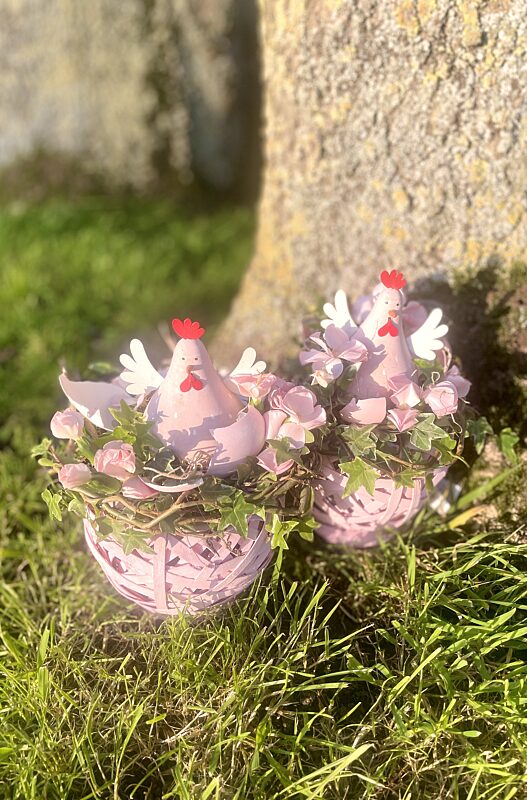 Catch bloemstukje paaskipke