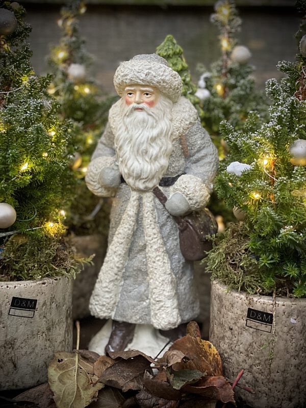 Catch kerstman grijs wit